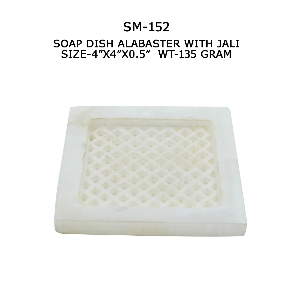SOAP DISH ALABASTER WITH JALI